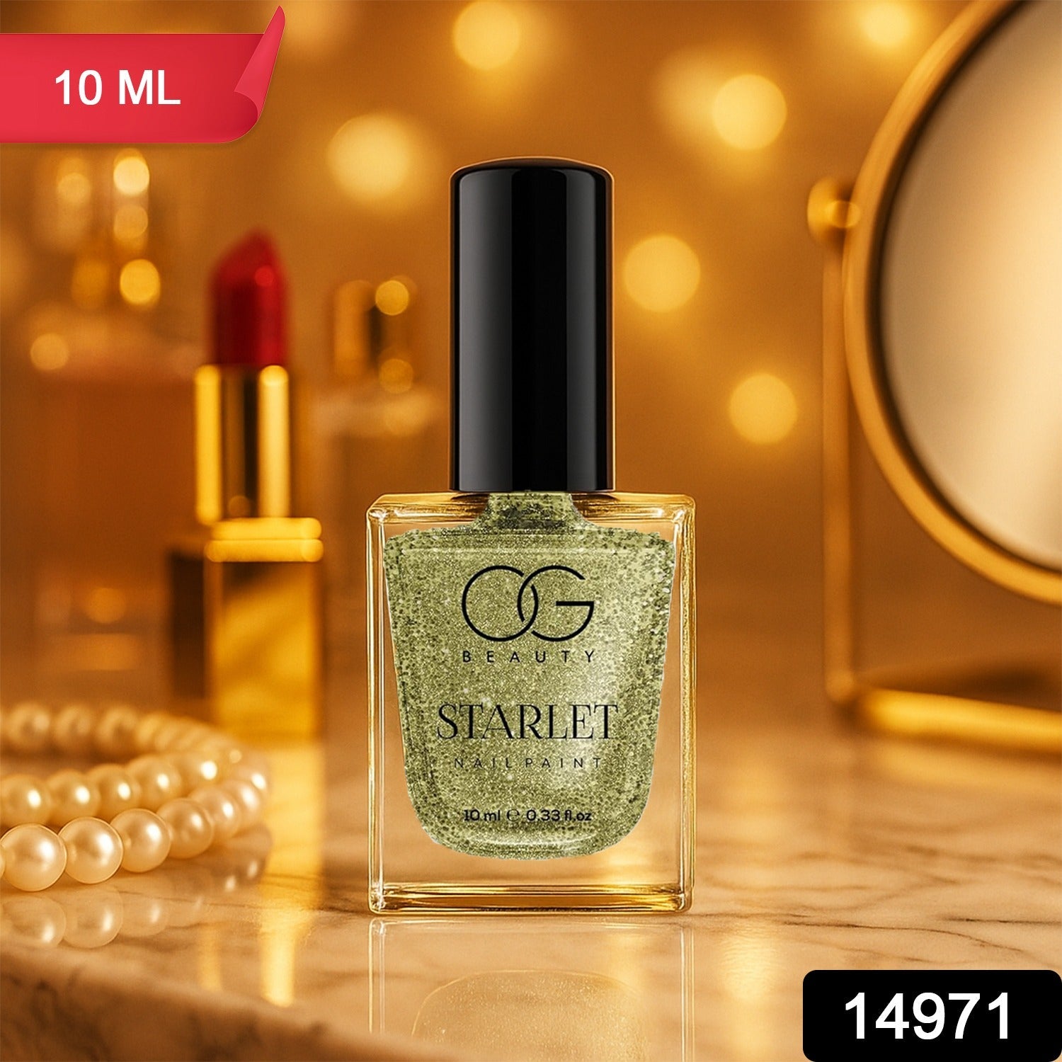 Beauty Golden Glitter Starlet Nail Polish Beauty Golden Glitter Starlet Nail Polish